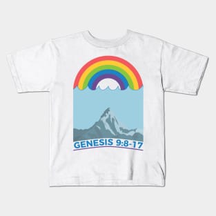 Rainbow God’s Promise Genesis 9 8-17 Kids T-Shirt